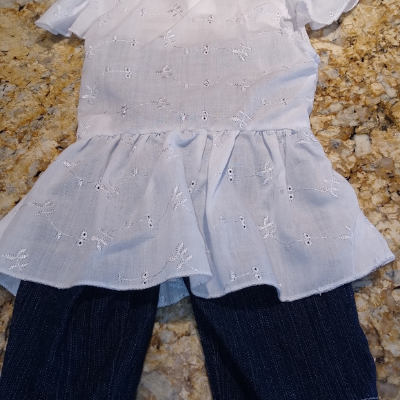 Baby Jean Outfit Size 6/9 Denim - Picture 2 of 9